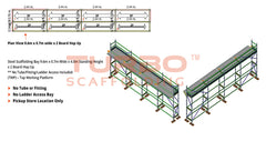 Kwikstage Scaffolding Package – 9.6m x 0.7m x 4.0m x 2 – Board Hop