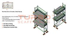 Kwikstage Scaffolding Package – 2.4m x 0.7m x 4.0m x 2 – Board Hopx TWo Decks