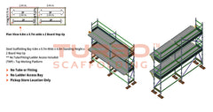 Kwikstage Scaffolding Package – 4.8m x 0.7m x 4.0m x 2 – Board Hopx TWo Decks