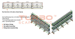 Kwikstage Scaffolding Package – 9.6m x 0.7m x 4.0m x 2 – Board Hopx TWo Decks