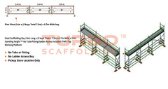 Kwikstage Scaffolding Package – 7.2m X 0.7m X 3.0m – One Deck