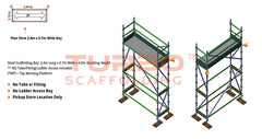 Kwikstage Scaffolding Package – 2.4m X 0.7m X 4.0m – One Deck