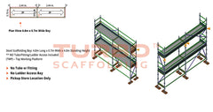 Kwikstage Scaffolding Package – 4.8m X 0.7m X 4.0m – Two Deck