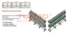 Kwikstage Scaffolding Package – 7.2 x 0.7m x 4.0m x 2 – Board Hopx TWo Decks
