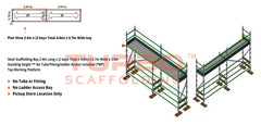 Kwikstage Scaffolding Package – 2.4m X 0.7m X 4.0m – Two Deck