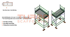 Kwikstage Scaffolding Package – 2.4m X 1.2m X 3.0m – One Deck
