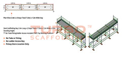 Kwikstage Scaffolding Package – 7.2m X 1.2m X 3.0m – One Deck