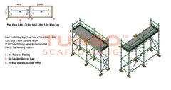 Kwikstage Scaffolding Package – 4.8m X 1.2m X 4.0m – One Deck