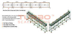 Kwikstage Scaffolding Package – 12m X 1.2m X 4.0m – One Deck