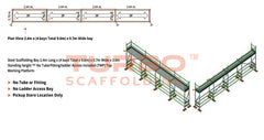 Kwikstage Scaffolding Package – 9.6m X 0.7m X 3.0m – One Deck