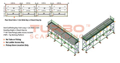 Kwikstage Scaffolding Package – 9.6m x 1.2m x 4.0m – One Deck 2 Board Hop