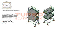 Kwikstage Scaffolding Package – 2.4m x 1.2m x 4.0m – Two Decks 2 Board Hop