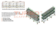 Kwikstage Scaffolding Package – 7.2m x 1.2m x 4.0m – Two Decks 2 Board Hop