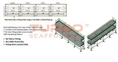 Kwikstage Scaffolding Package – 9.6m x 1.2m x 4.0m – Two Decks 2 Board Hop