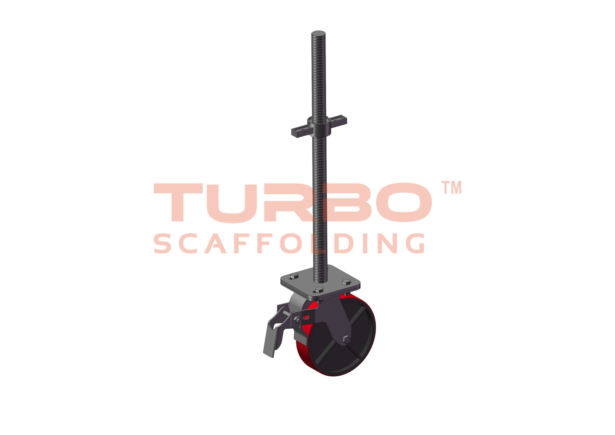 Castor Wheel with Solid Jack – 200mm