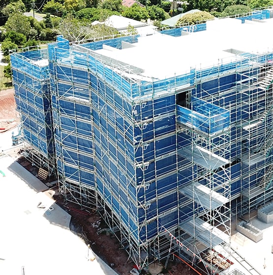 Scaffolding At Construction Site 