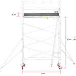 3.5m – 3.8m Narrow Aluminium Mobile Scaffold Tower (Standing Height)