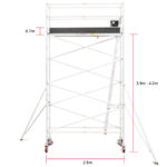 3.9m – 4.2m Narrow Aluminium Mobile Scaffold Tower (Standing Height)