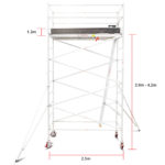 3.9m – 4.2m Wide Aluminium Mobile Scaffold Tower (Standing Height)