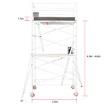 4.3m – 4.6m Wide Aluminium Mobile Scaffold Tower (Standing Height)