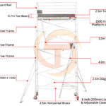 5.1m – 5.4m Narrow Aluminium Mobile Scaffold Tower (Standing Height)