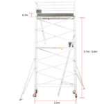 5.1m – 5.4m Narrow Aluminium Mobile Scaffold Tower (Standing Height)