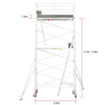 5.1m – 5.4m Wide Aluminium Mobile Scaffold Tower (Standing Height)