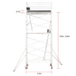 5.5m – 5.8m Narrow Aluminium Mobile Scaffold Tower (Standing Height)