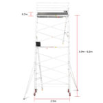 5.9m – 6.2m Narrow Aluminium Mobile Scaffold Tower (Standing Height)