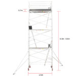 6.3m – 6.6m Narrow Aluminium Mobile Scaffold Tower (Standing Height)